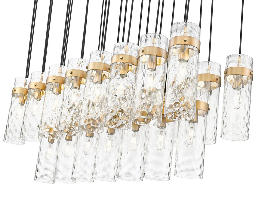 Z-Lite 7002P5-23L-RB 23 Light Linear Chandelier, Rubbed Brass