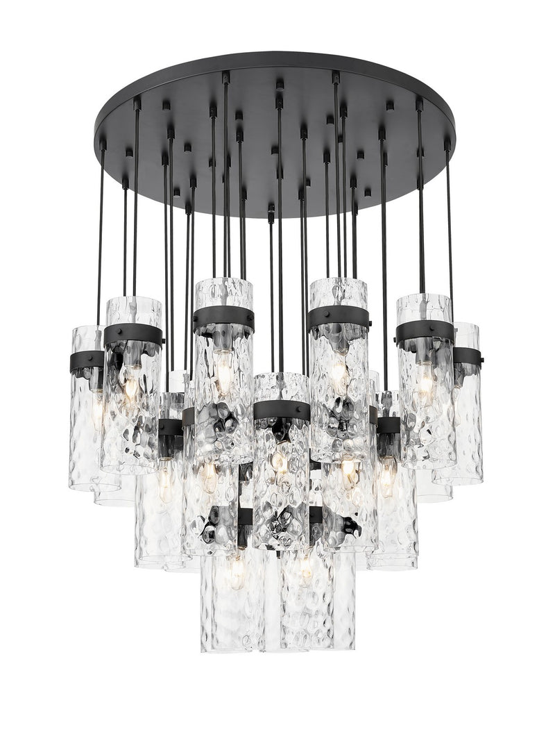 Z-Lite 7002P5-27R-MB 27 Light Chandelier, Matte Black