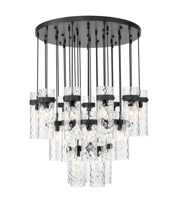Z-Lite 7002P5-27R-MB 27 Light Chandelier, Matte Black