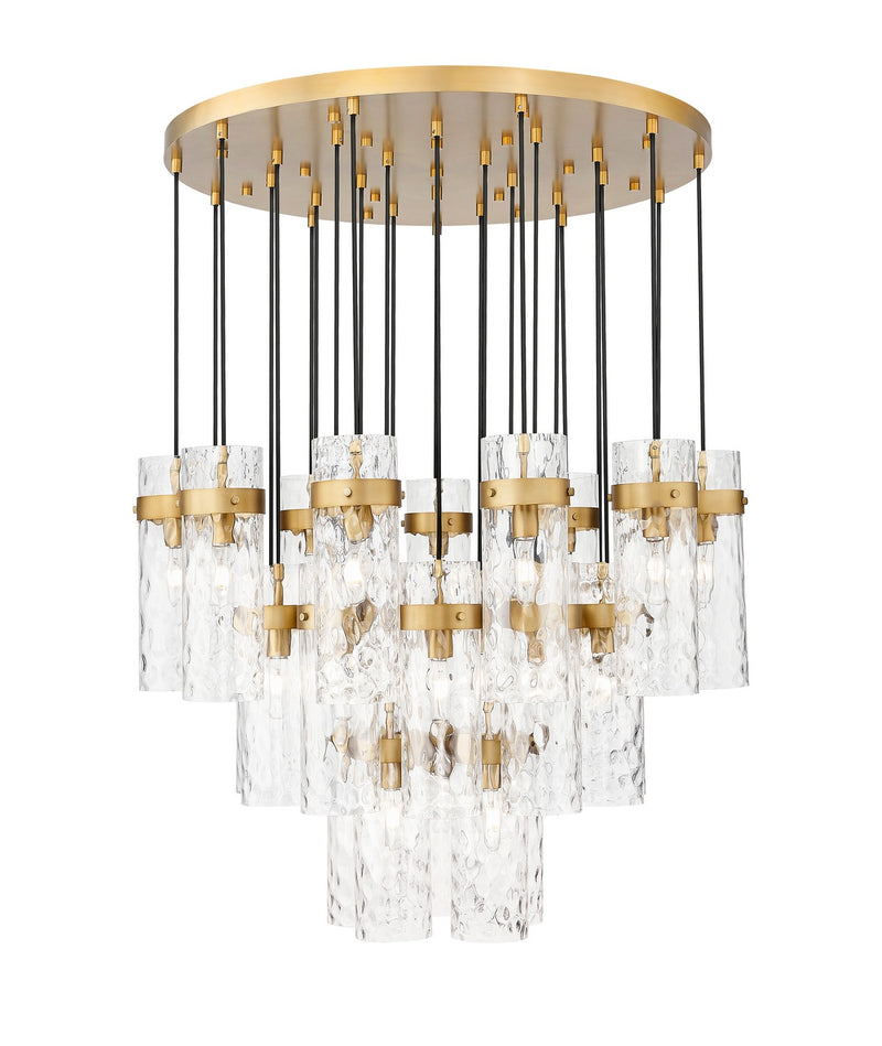 Z-Lite 7002P5-27R-RB 27 Light Chandelier, Rubbed Brass