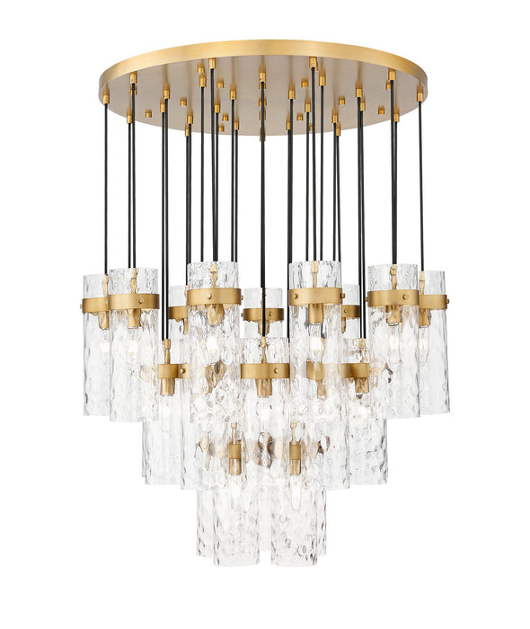 Z-Lite 7002P5-27R-RB 27 Light Chandelier, Rubbed Brass
