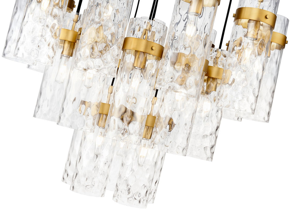 Z-Lite 7002P5-27R-RB 27 Light Chandelier, Rubbed Brass