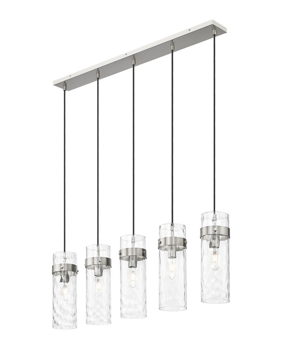 Z-Lite 7002P5-5L-BN Five Light Linear Chandelier, Brushed Nickel