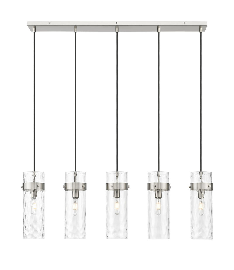 Z-Lite 7002P5-5L-BN Five Light Linear Chandelier, Brushed Nickel