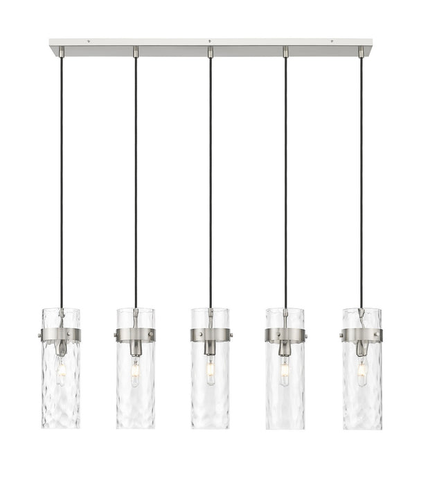Z-Lite 7002P5-5L-BN Five Light Linear Chandelier, Brushed Nickel