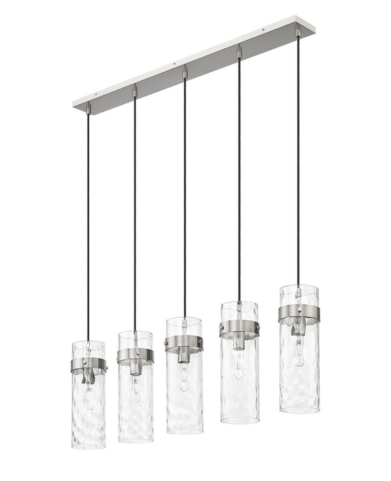 Z-Lite 7002P5-5L-BN Five Light Linear Chandelier, Brushed Nickel
