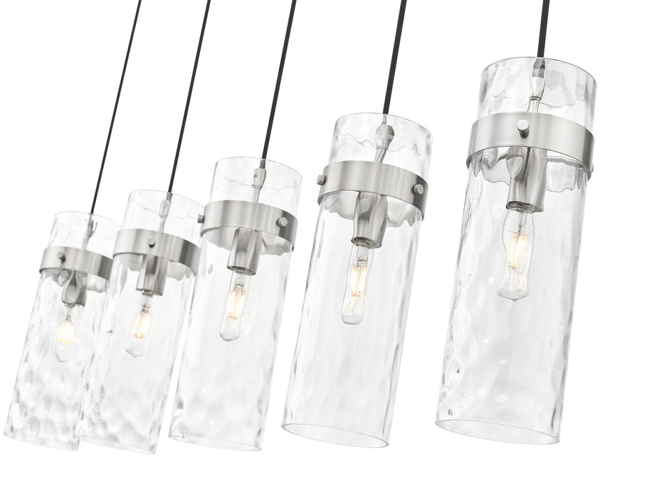 Z-Lite 7002P5-5L-BN Five Light Linear Chandelier, Brushed Nickel