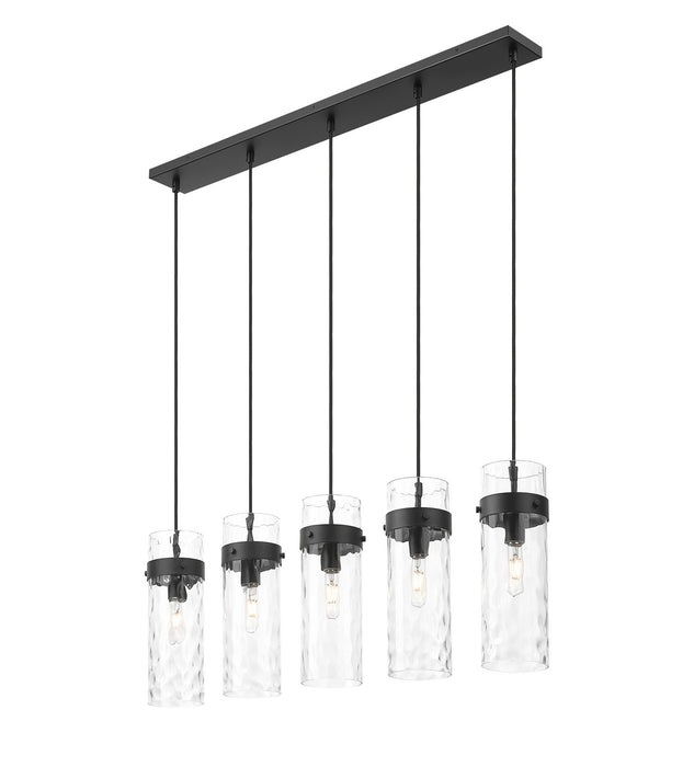 Z-Lite 7002P5-5L-MB Five Light Linear Chandelier, Matte Black