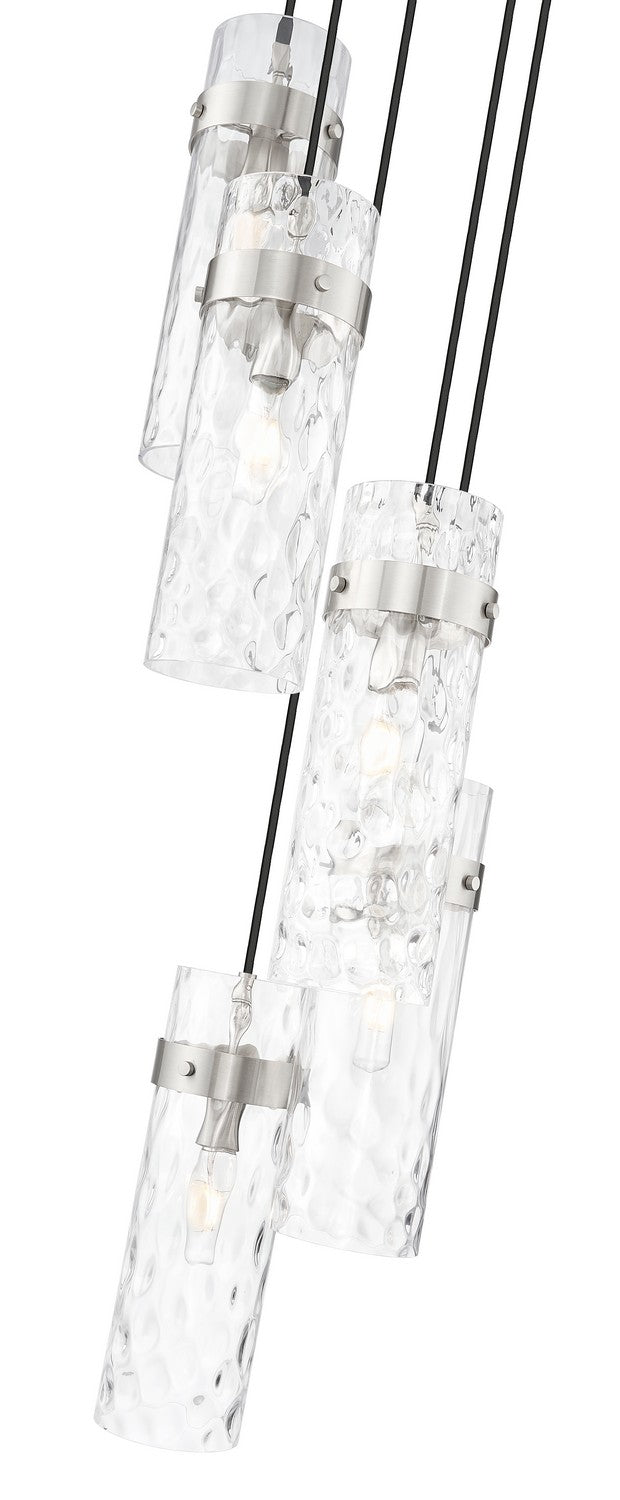 Z-Lite 7002P5-5R-BN Five Light Chandelier, Brushed Nickel