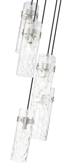 Z-Lite 7002P5-5R-BN Five Light Chandelier, Brushed Nickel