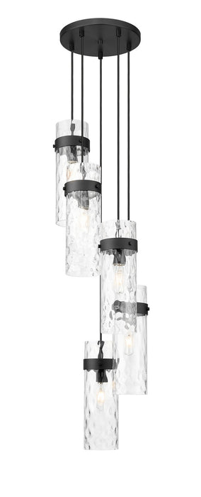 Z-Lite 7002P5-5R-MB Five Light Chandelier, Matte Black