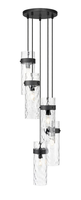 Z-Lite 7002P5-5R-MB Five Light Chandelier, Matte Black