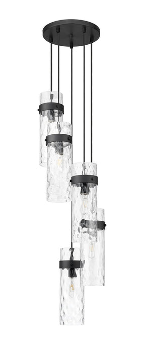 Z-Lite 7002P5-5R-MB Five Light Chandelier, Matte Black