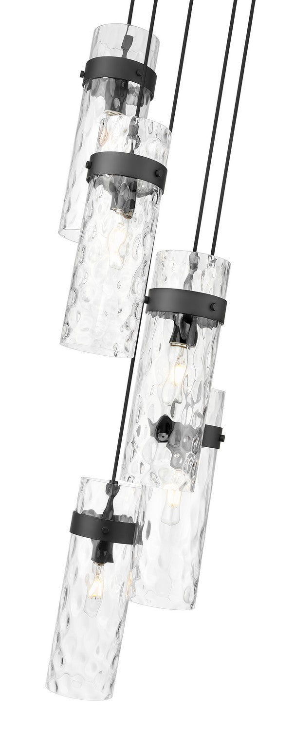 Z-Lite 7002P5-5R-MB Five Light Chandelier, Matte Black