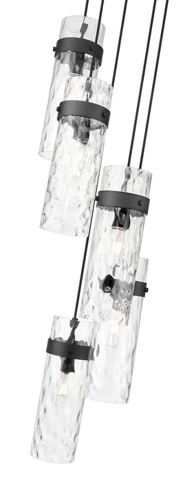 Z-Lite 7002P5-5R-MB Five Light Chandelier, Matte Black