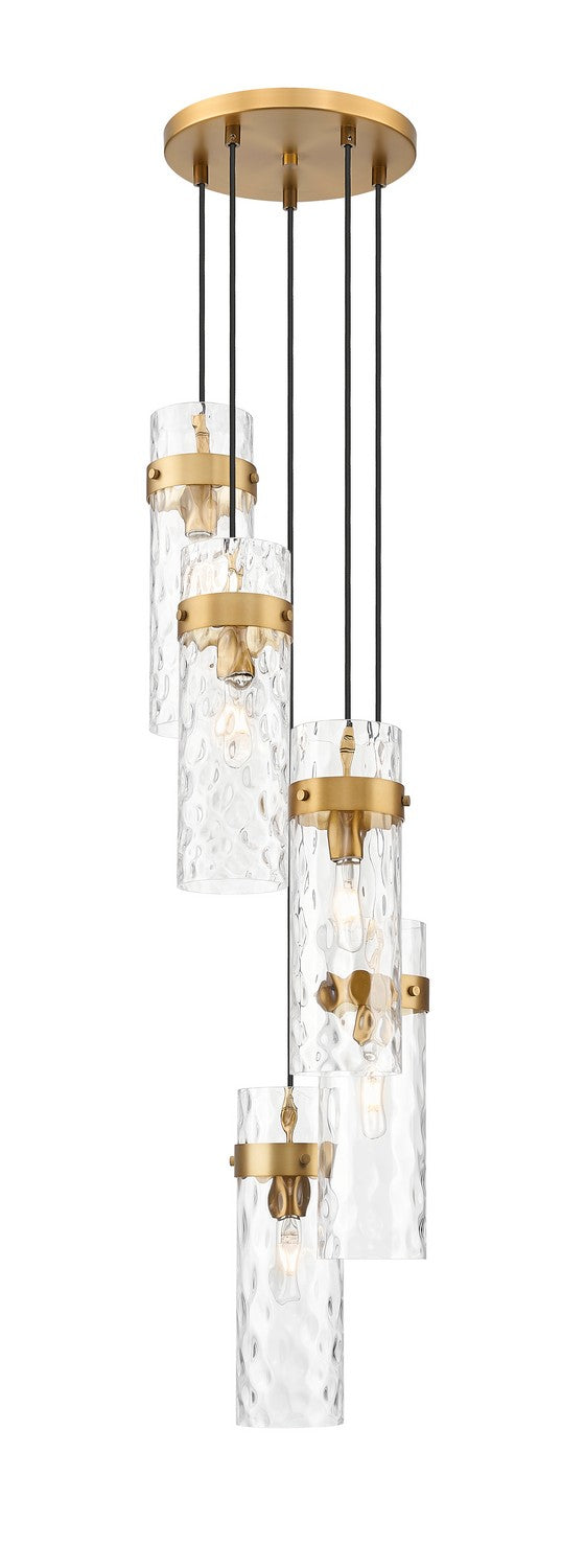 Z-Lite 7002P5-5R-RB Five Light Chandelier, Rubbed Brass
