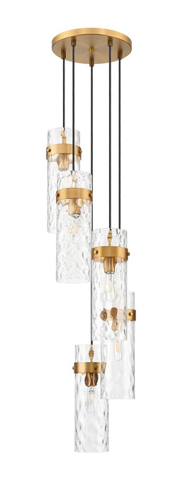 Z-Lite 7002P5-5R-RB Five Light Chandelier, Rubbed Brass
