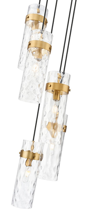 Z-Lite 7002P5-5R-RB Five Light Chandelier, Rubbed Brass