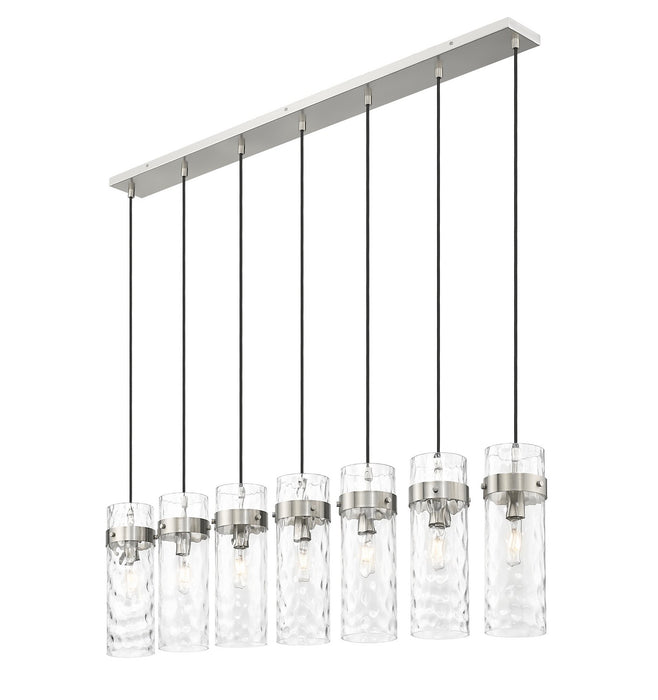 Z-Lite 7002P5-7L-BN Seven Light Linear Chandelier, Brushed Nickel