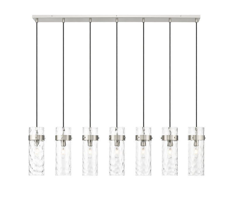 Z-Lite 7002P5-7L-BN Seven Light Linear Chandelier, Brushed Nickel