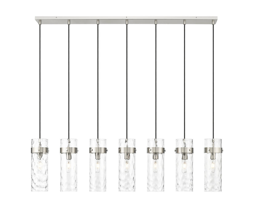 Z-Lite 7002P5-7L-BN Seven Light Linear Chandelier, Brushed Nickel