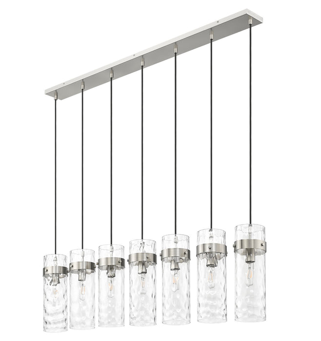 Z-Lite 7002P5-7L-BN Seven Light Linear Chandelier, Brushed Nickel