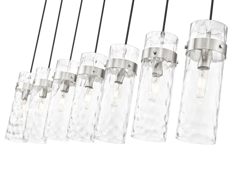 Z-Lite 7002P5-7L-BN Seven Light Linear Chandelier, Brushed Nickel