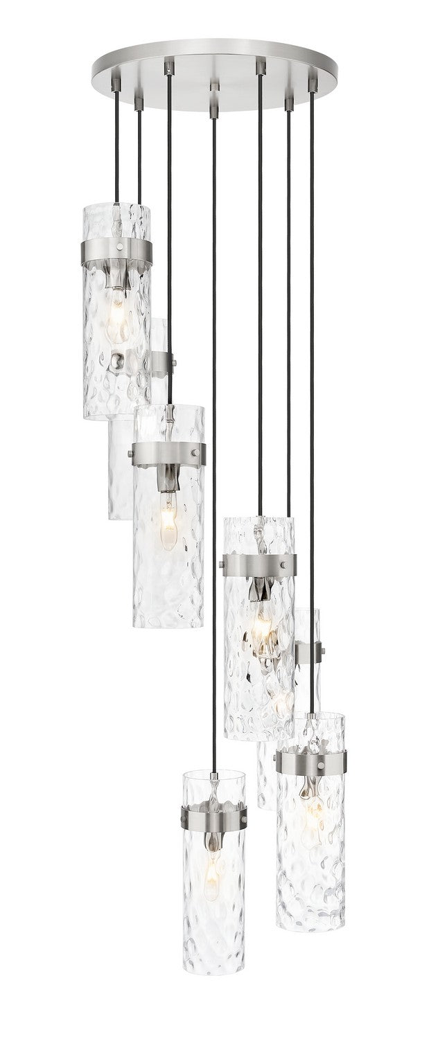 Z-Lite 7002P5-7R-BN Seven Light Chandelier, Brushed Nickel