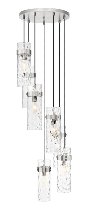 Z-Lite 7002P5-7R-BN Seven Light Chandelier, Brushed Nickel