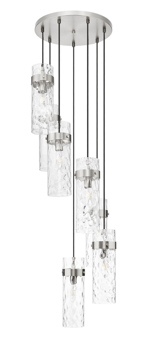 Z-Lite 7002P5-7R-BN Seven Light Chandelier, Brushed Nickel