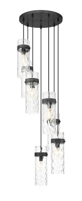 Z-Lite 7002P5-7R-MB Seven Light Chandelier, Matte Black
