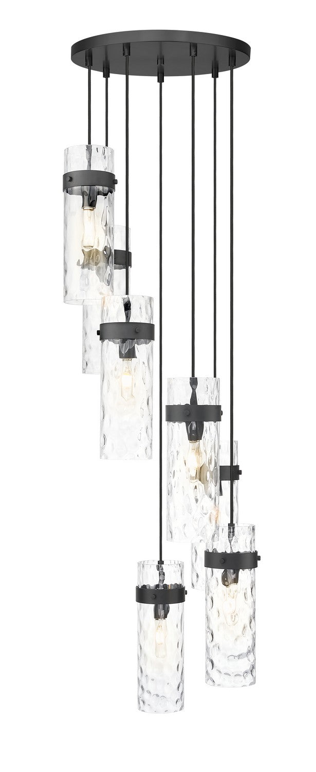 Z-Lite 7002P5-7R-MB Seven Light Chandelier, Matte Black