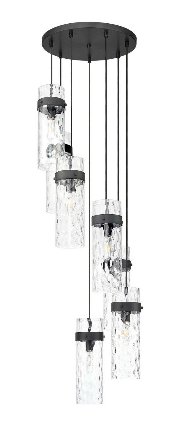 Z-Lite 7002P5-7R-MB Seven Light Chandelier, Matte Black