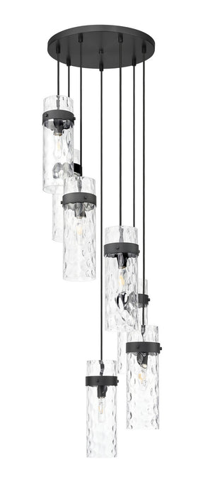 Z-Lite 7002P5-7R-MB Seven Light Chandelier, Matte Black