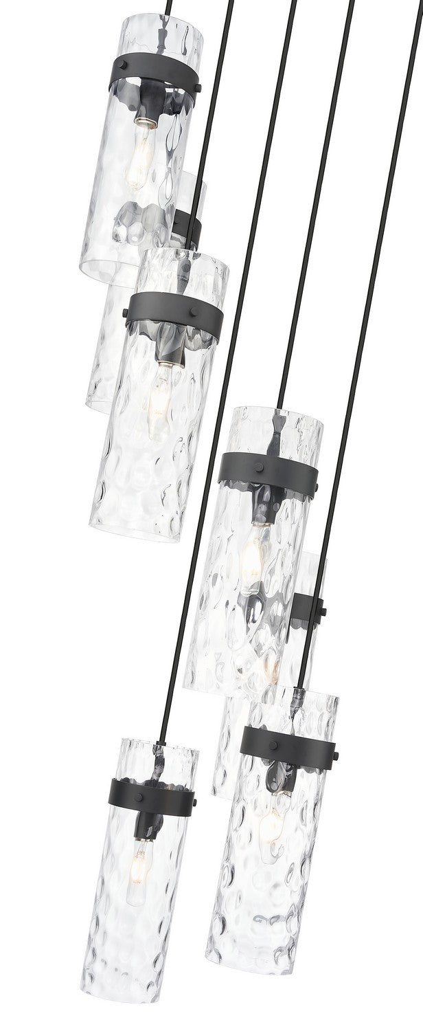 Z-Lite 7002P5-7R-MB Seven Light Chandelier, Matte Black