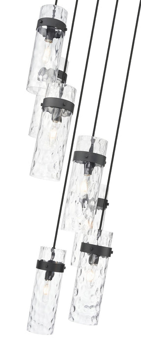 Z-Lite 7002P5-7R-MB Seven Light Chandelier, Matte Black