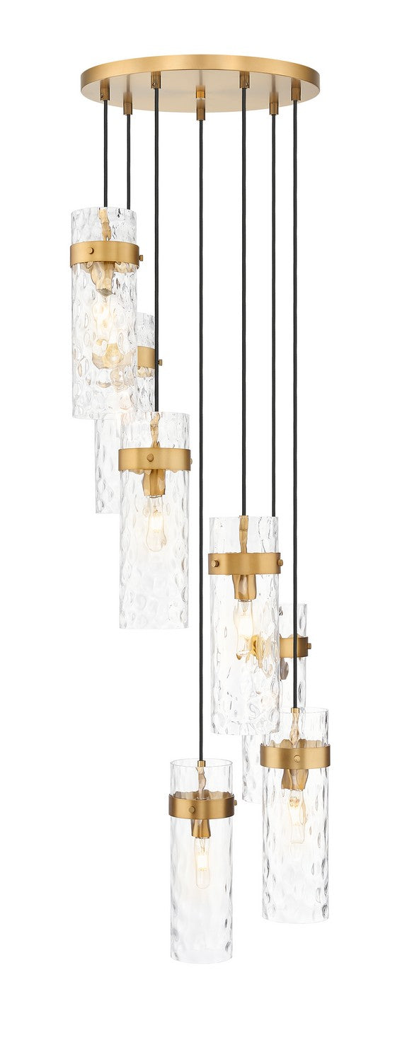Z-Lite 7002P5-7R-RB Seven Light Chandelier, Rubbed Brass