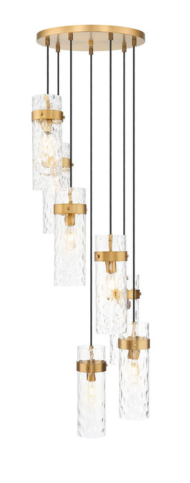 Z-Lite 7002P5-7R-RB Seven Light Chandelier, Rubbed Brass