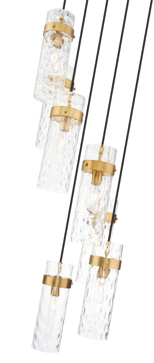 Z-Lite 7002P5-7R-RB Seven Light Chandelier, Rubbed Brass