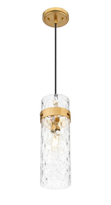Z-Lite 7002P5-RB One Light Pendant, Rubbed Brass