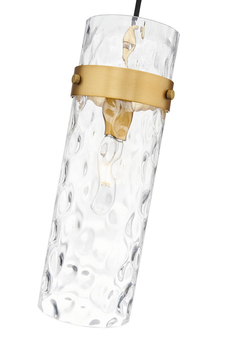 Z-Lite 7002P5-RB One Light Pendant, Rubbed Brass