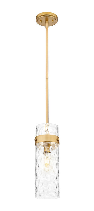 Z-Lite 7002P5-ROD-RB One Light Pendant, Rubbed Brass