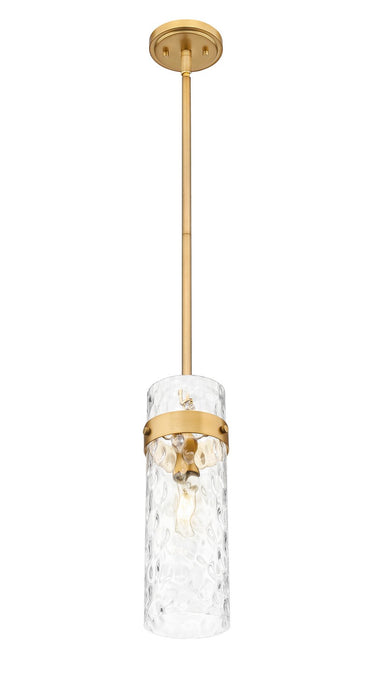Z-Lite 7002P5-ROD-RB One Light Pendant, Rubbed Brass