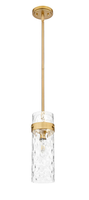 Z-Lite 7002P5-ROD-RB One Light Pendant, Rubbed Brass