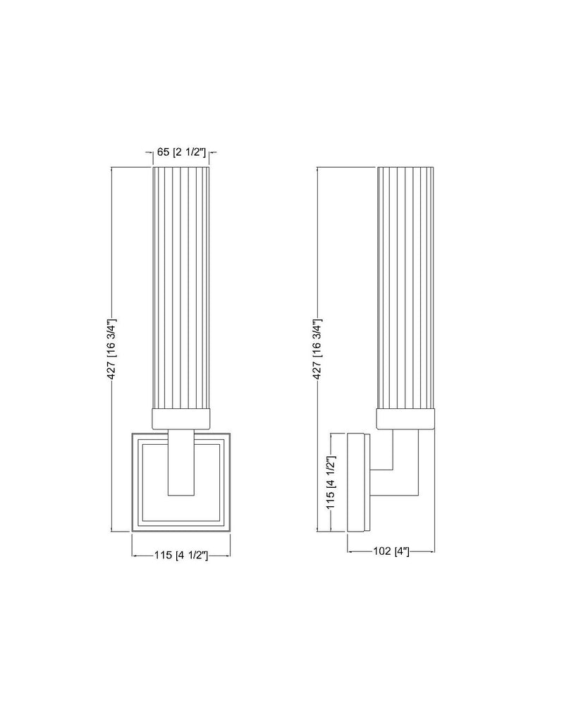 Z-Lite 740-1S-MB One Light Wall Sconce, Matte Black