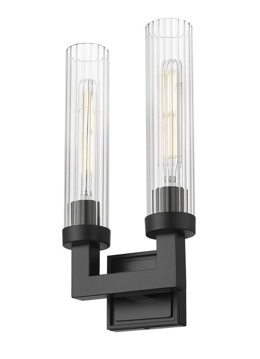 Z-Lite 740-2S-MB Two Light Wall Sconce, Matte Black