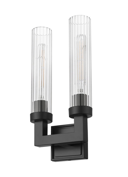 Z-Lite 740-2S-MB Two Light Wall Sconce, Matte Black