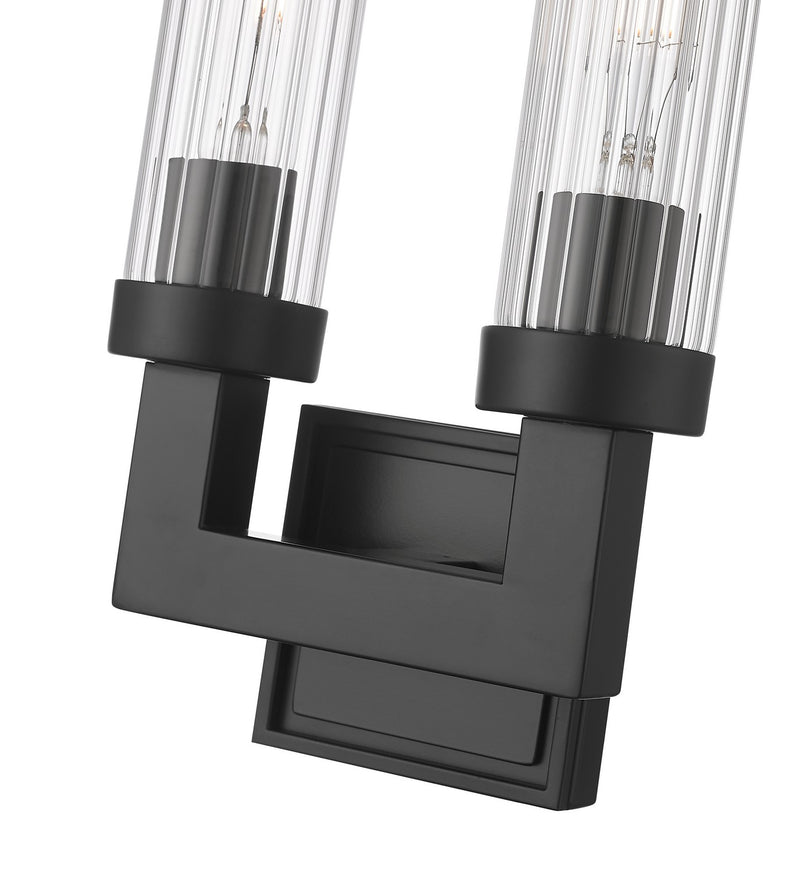 Z-Lite 740-2S-MB Two Light Wall Sconce, Matte Black