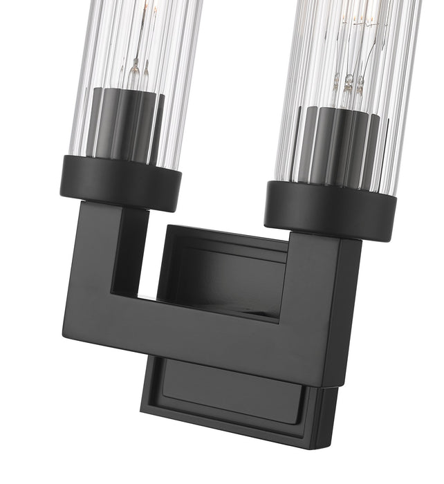 Z-Lite 740-2S-MB Two Light Wall Sconce, Matte Black