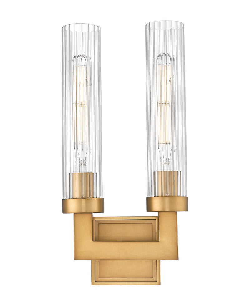 Z-Lite 740-2S-RB Two Light Wall Sconce, Rubbed Brass